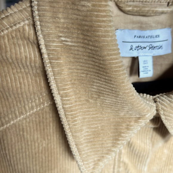PARIS ATELIER & OTHER STORIES CAMEL CORDUROY JACKET - Picture 8 of 8